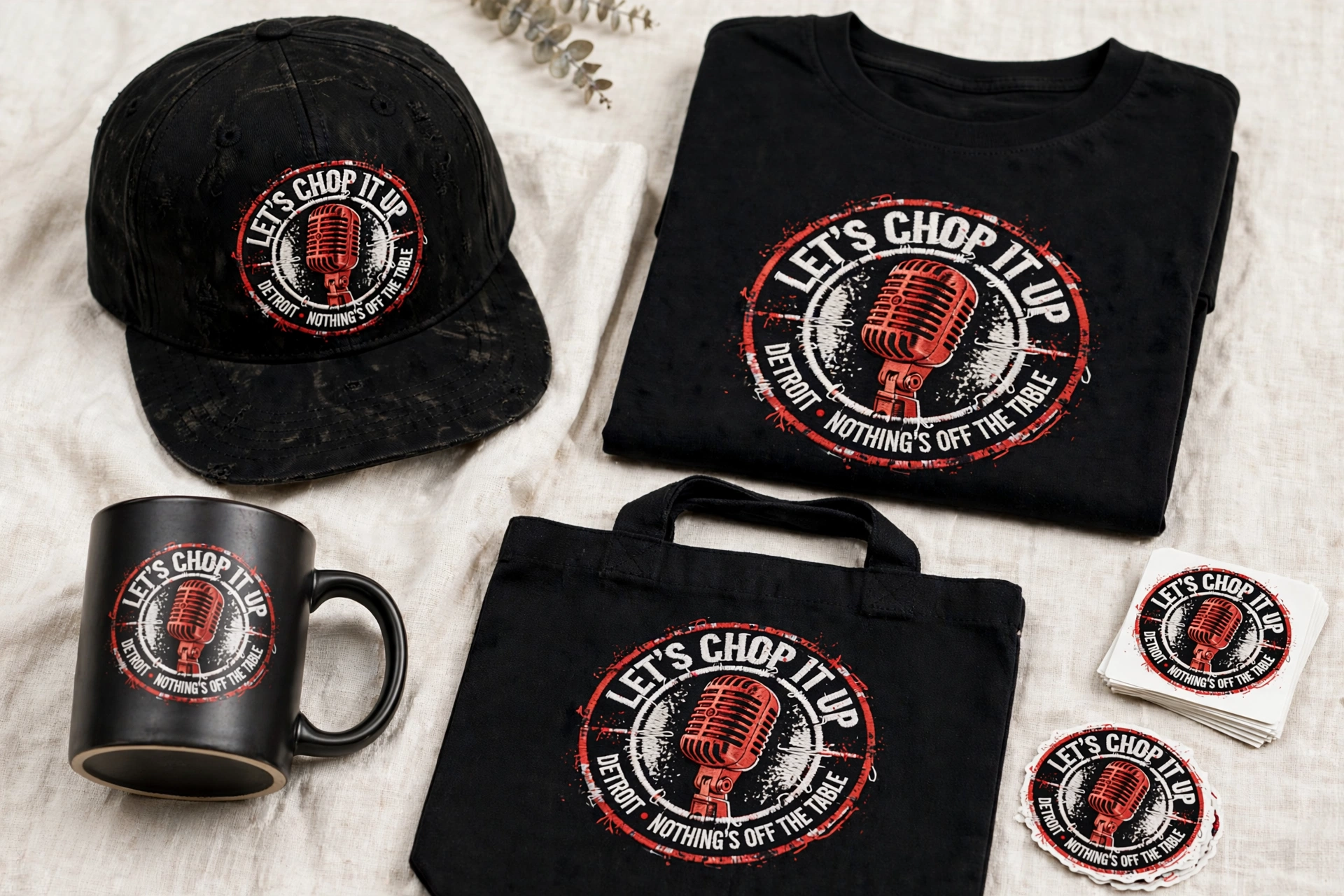 Let's Chop It Up Detroit merchandise collection